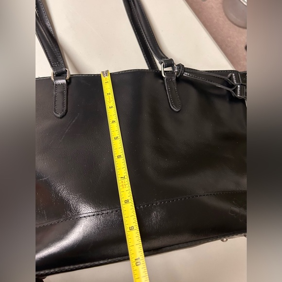 Patricia Nash Milana Black Leather Tote Shoulder Bag with Tassels - Picture 4 of 14